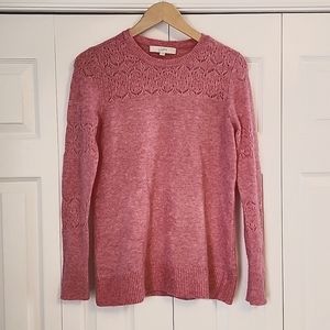 LOFT pointelle sweater sz S
